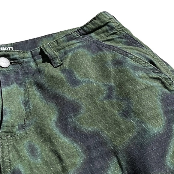 Carhartt WIP Work In Progress Camo Ripstop Cargo Pants Green Black - Picture 5 of 8